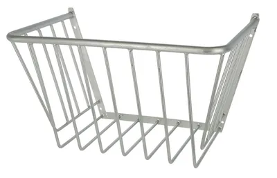 Image de Kerbl Heuraufe LxBxH 75,3x47,5x46,5cm Stababstand 85mm verzinkt Wandbefestigung