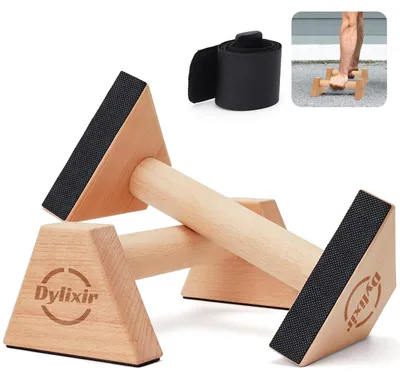 Zdjęcie produktu dla Poręcze do pompek, drewniane poręcze do ćwiczeń, ergonomiczne uchwyty do pompek, idealne do treningu fitness