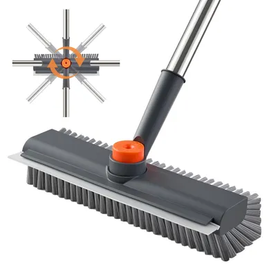 Imagen del producto de Cepillo multiusos para suelos con mango largo de 120 cm, ideal para la limpieza de superficies