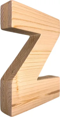 Produktbild von Zayno® Holzbuchstabe "Z" aus massivem Fichtenholz | Kinderzimmerdekoration, Babyname, Handarbeit, Hergestellt in Deutschland,  Germany