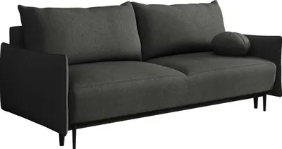 Produktbild von MIRJAN24 Sofa Dalia, Schlafsofa mit Bettkasten und Schlaffunktion, Schwarze Metallfüße, Aufklappmechanismus (Farbe: Velo 636)