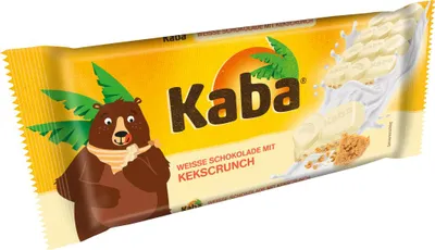 Zdjęcie produktu dla Baton z białej czekolady Kaba z chrupiącymi herbatnikami w opakowaniu 90g
