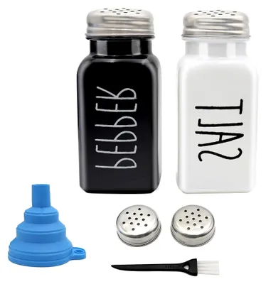 Produktbild von Salz- und Pfefferstreuer-Set aus Glas und Edelstahl