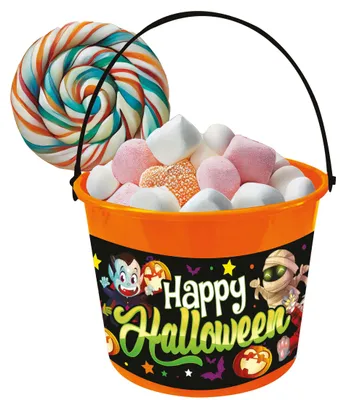 Image de Halloween Seau à citrouille Bol de bonbons Fête d'horreur Décoration Cadeau, Couleur : Multicolore