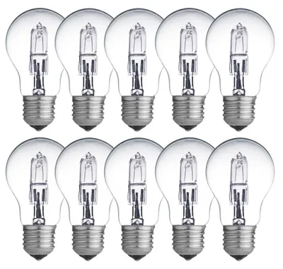 Produktbild von 10 x  Halogen A55 Birne 53W = 70W  E27 klar warmweiß 2900K dimmbar 230V