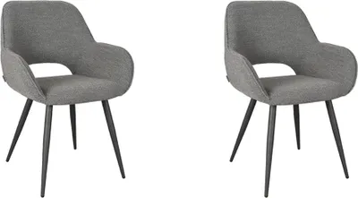 Produktbild von LABEL51 – Esszimmerstuhl Fer 58x57x87 cm – Graues Boucle