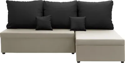 Produktbild von Ecksofa mit Schlaffunktion BODO - Creme/Schwarz