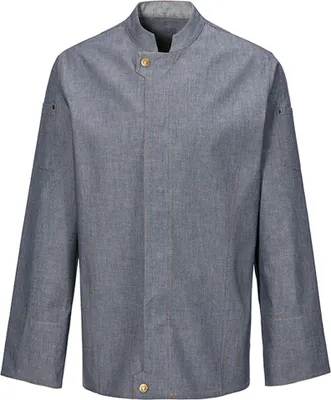 Produktbild von Damenkochjacke Modern, Langarm, Denim, Fb. navy, Gr. M : M : 100% Baumwolle 170 g/m² : navy