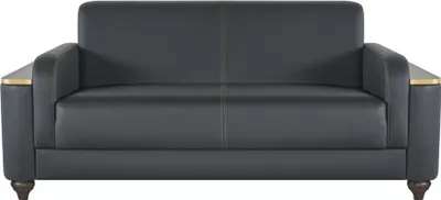 Produktbild von Schwarze Wohnzimmer Sitzgarnitur Designer Dreisitzer Sessel Couchtisch