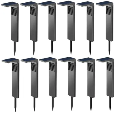 Produktbild von 12 Stück LED Solarlampen für Außen Solarleuchten mit 2 Modi Hell, Warmweiß Solar Wegbeleuchtung IP64 Wasserdicht für Außen, Hinterhöfe, Gärten, Rasen