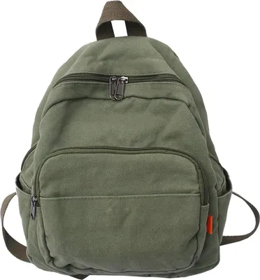 Image de Makukke Femme Sac à dos Petit Canvas Vert 10L - Voyage Ecole Travail