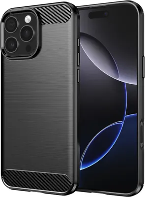 Obrázok produktu pre Techsuit Carbon Silicone kryt na iPhone 16 Pro Max – čierny