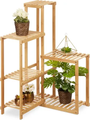 Obrázek produktu pro Rohová police na rostliny Bamboo
