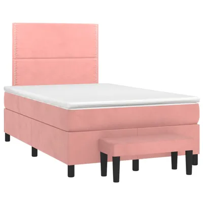 Produktbild von "Winteraktion" Boxspringbett mit Matratze Rosa 120x190 cm Samt - Klassische Betten CC9522