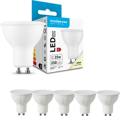 Produktbild von 5 x 3w LED GU10 Leuchtmittel Leuchte LED Spot Einbauleuchte Spot 110° 250 Lumen Neutralweiß
