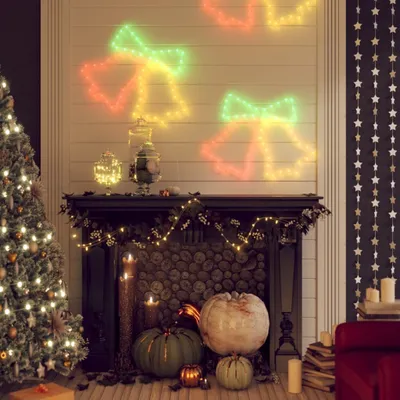 Immagine prodotto di vidaXL LED Silhouettes 3 pz. Campane di Natale con 72 LED 50x56 cm