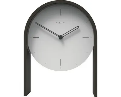 Obrázek produktu pro NeXtime Noa, Tabulka, Hodiny, Hnědá, Bílá, Dřevo, Analog, Baterie