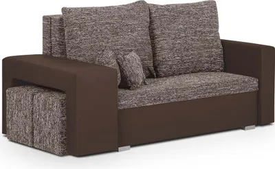 Produktbild von 2-Sitzer-Sofa mit Schlaffunktion HUBERT2 - Braun/Bronze