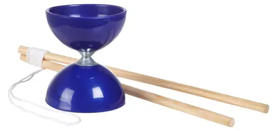 Produktbild von BS Toys BS Toys Diabolo Gummi - Spielzeug - Outdoor-Spielzeug für Kinder - Mit Holzstäben - Für Jungen und Mädchen - Ab 6 Jahren - Blau - Zirkusspielzeug - Outdoor-Spielzeug - Spiele für draußen - Gartenspielzeug - Geschenkkind
