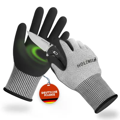 Produktbild von Schnittschutzhandschuhe für Erwachsene Größe L – Schnittfeste Handschuhe für Schnitzen, Kochen, Schneiden – Schutzhandschuhe für Küche und Garten