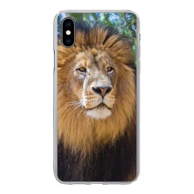 Produktbild von MuchoWow® Handyhülle Schutzhülle Hülle für iPhone Xs Löwe - Natur - Tier Silikon Softcase Handy Hülle - Handytasche