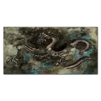 Produktbild von Coloray Küchenrückwand 120x60 Spritzschutz aus Glas - Fantasiedrache