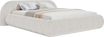 Obrázok produktu pre Selsey Shels Low – čalúnená posteľ 180x200, široký kord, svetlosivá