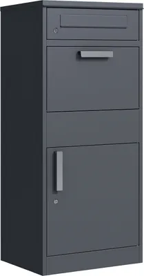 Produktbild von DEGAMO Paketbox Paketkasten Briefkasten BREMEN 50x38x112cm, Stahl anthrazit