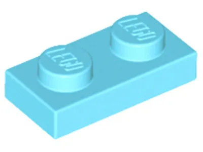 Immagine prodotto di Lego® 100x piastre 1x2 3023 - Piastra Azzurro Medio - Azzurro Medio