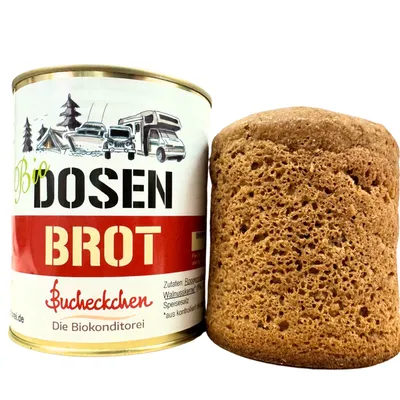 Produktbild von NEU Dosenbrot -Roggen-Vollkornbrot 6× 400g – saftiges Dosen Brot - aus derBäckerei Bucheckchen