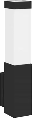 Produktbild von vidaXL Außenwandleuchte Schwarz 10,5 x 6 x 33 cm Edelstahl und Plastik