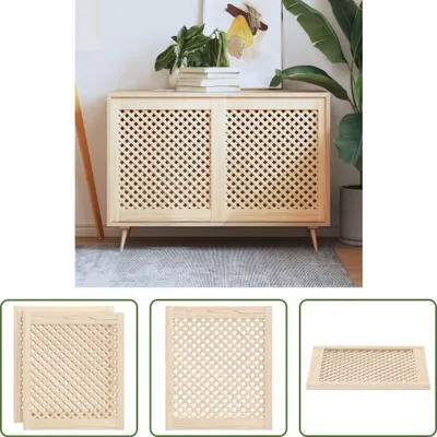 Obrázek produktu pro Dveře šatní skříně The Living Store 2 ks. Mřížkový design 59,5x69 cm masivní borovicové dřevo