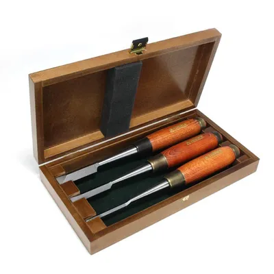 Zdjęcie produktu dla Zestaw dłut wędkarskich w etui, WOOD LINE PLUS, 1/4"-1/2"-3/4"