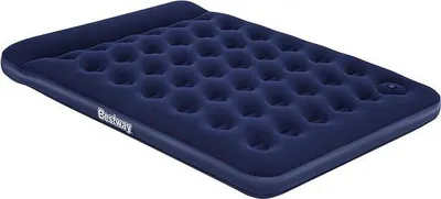 Produktbild von Famanu Luftbett Blue Horizon Step mit integrierter Fußpumpe - Queen