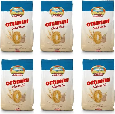 Produktbild von 6x Divella Ottimini Classici Shortbread Kekse mit Weizenmehl 700g Biscuits Cookies italienische Kekse