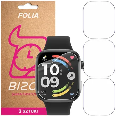 Produktbild von 3x Schutzfolie für den Bildschirm für Xiaomi Redmi Watch 6, Bizon Watch HydroFlex