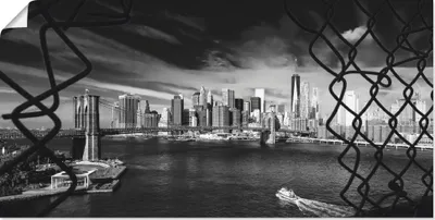 Produktbild von ARTland Poster Brooklyn Bridge New York I Größe: 40x20 cm