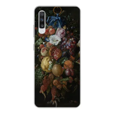 Produktbild von MuchoWow® Handyhülle Schutzhülle Hülle für Samsung Galaxy A70 Früchte und Blumen - Gemälde von Jan Davidsz. de Heem Silikon Softcase Handy Hülle - Schutzhaube