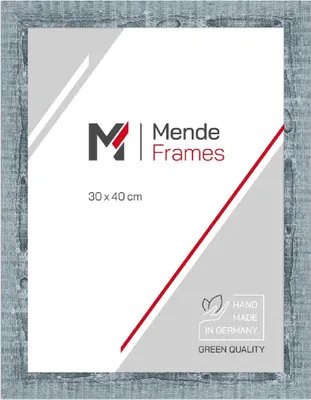 Produktbild von MendeFrames Bilderrahmen H720 Landhaus-Stil 18x24 cm grau Antireflexglas