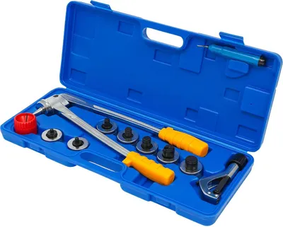 Immagine prodotto di Set di espansori per tubi - Pinze manuali - 7 teste - 10-28 mm (1,0-2,8 cm) - Acciaio - Con custodia per il trasporto - Sbavatore CT-207