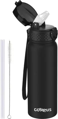 Produktbild von Edelstahl-Wasserflasche 600ml, rietje, lekvrije, Sport-Thermos