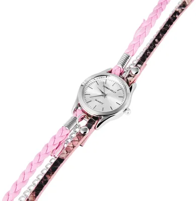 Produktbild von Donna Kelly Damenuhr mit Kunstlederion-Wickelarmband