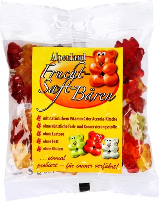 Zdjęcie produktu dla Sok owocowy niedźwiedzie Alpenland małe niedźwiedzie 150 g