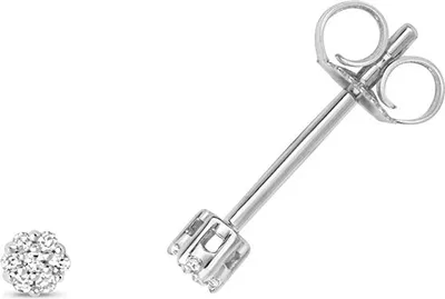 Produktbild von 9 Karat (375) Weißgold Damen - Diamant Paar Ohrstecker Brillant-Schliff GH - SI; TRS313739KW