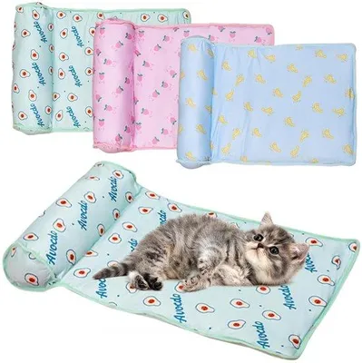 Image de Tapis rafraîchissant auto-refroidissant, lavable, respirant, 60 x 40 cm, pour chiens et chats
