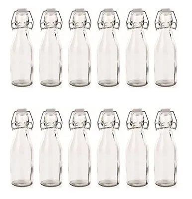 Produktbild von Glasflasche mit Bügelverschluss 250 ml 12 Stück Likörflasche Bügelflasche Glas