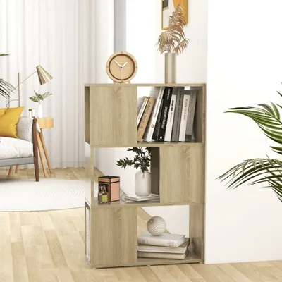 Produktbild von Design Möbel Bücherregal Raumteiler Sonoma-Eiche 60x24x94 cm Holzwerkstoff - 2024 Neu
