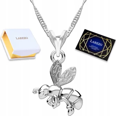 Image de Collier en argent 925 avec Insecte Abeille Nature Ailes