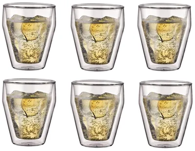 Obrázok produktu pre BODUM termo poháre na kávu latte macchiato 6 ks SET dvojstenný TITLIS