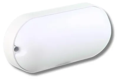 LED-Wandlampe oval 21 cm, 15 W, 6000K, IP65, kaltweiß